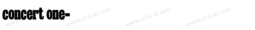 concert one字体转换